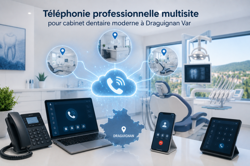 Téléphonie moderne intelligente pour cabinet dentaire professionnel connecté et sécurisé